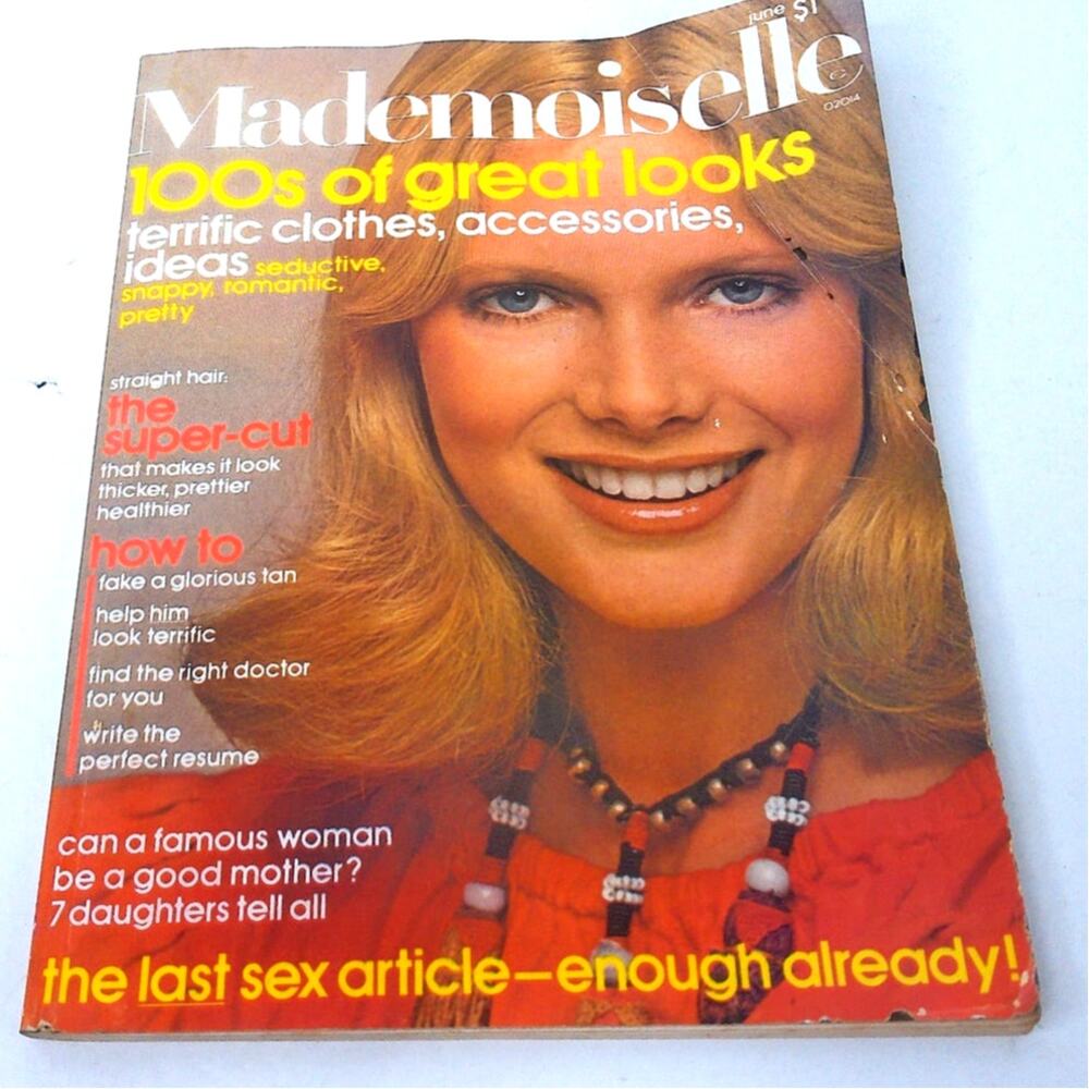 Vintage June 1975 Mademoiselle Magazine Lisa Cooper Cover